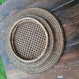 Round wicker fruit cup braid