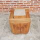 Antique art deco style wooden and marble bedside table