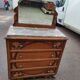 Commode coiffeuse marbre glace bizautee annee 1950