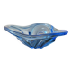 Large light blue Murano fruit bowl