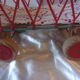 Old wooden and metal doll pram - year 60