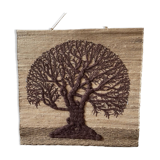 Large woven wall tapestry made of fibers Tree of Life