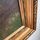 Vintage original landscape oil painting, signed farmhouse art