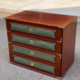 Vintage Scandinavian wooden ship cabin style chest of drawers