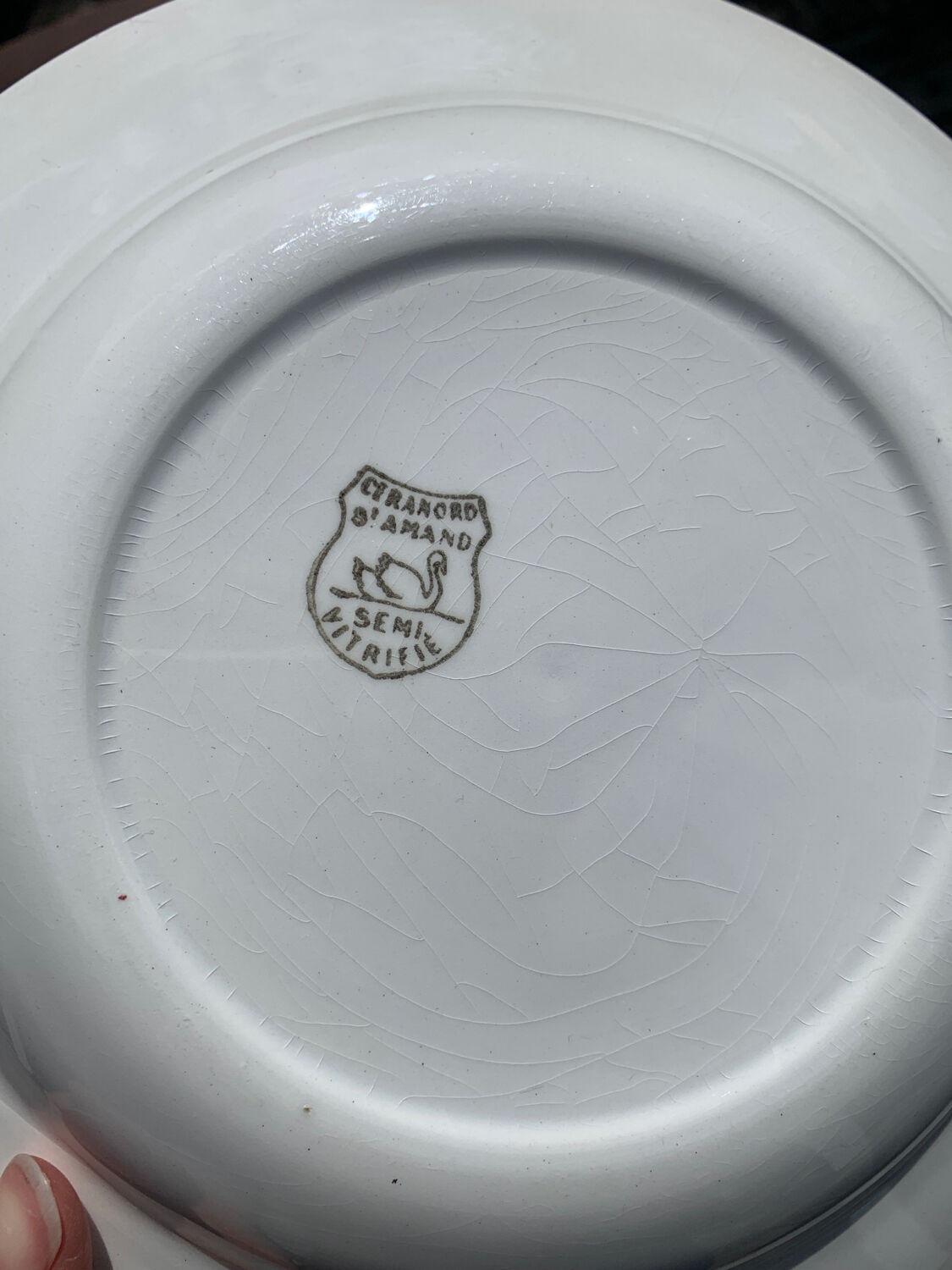 4 turquoise plates St Amand Ceranord