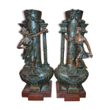 2 regulent, marble vases