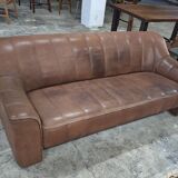 De Sede DS44 buffalo leather 3-seater sofa, 1970s