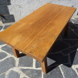 Massive elm coffee table of brutalist spirit