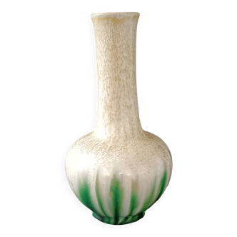 Art Nouveau stoneware vase with crystallization