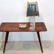 Table basse en bois de chêne avec incrustation de placage, 1960