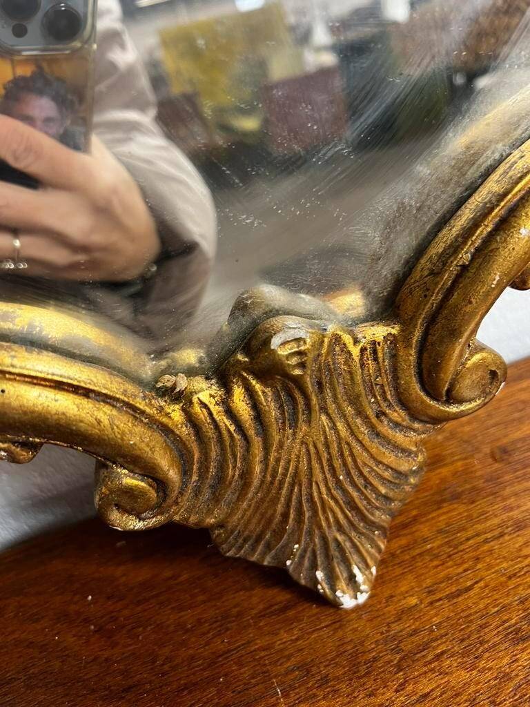 Vintage gold baroque wall mirror