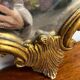 Vintage gold baroque wall mirror