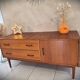 Low Scandinavian design sideboard in teak