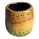 Scandinavian majolica ceramic vase / planter