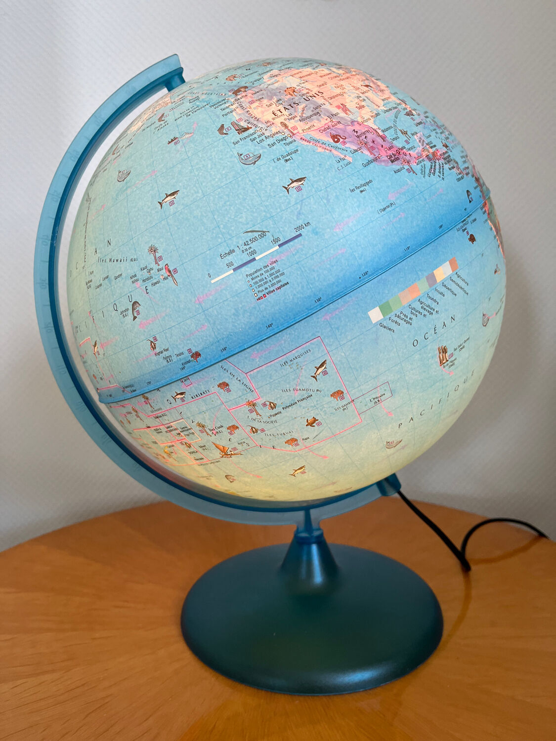 Luminous terrestrial globe 1970