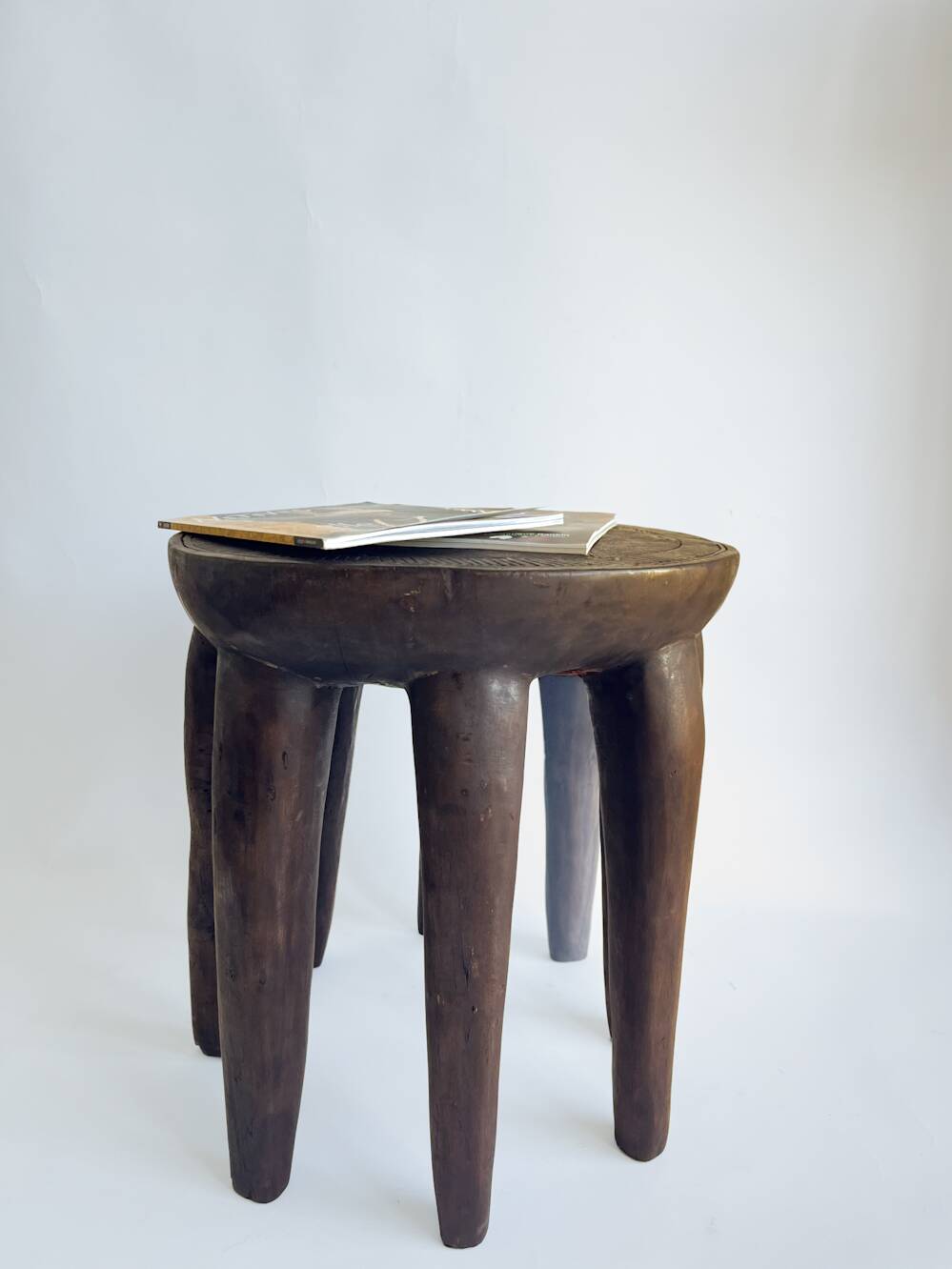 Large Nupe Stool 8 feet 50 cm – Solid wood tribal sculpture, piece