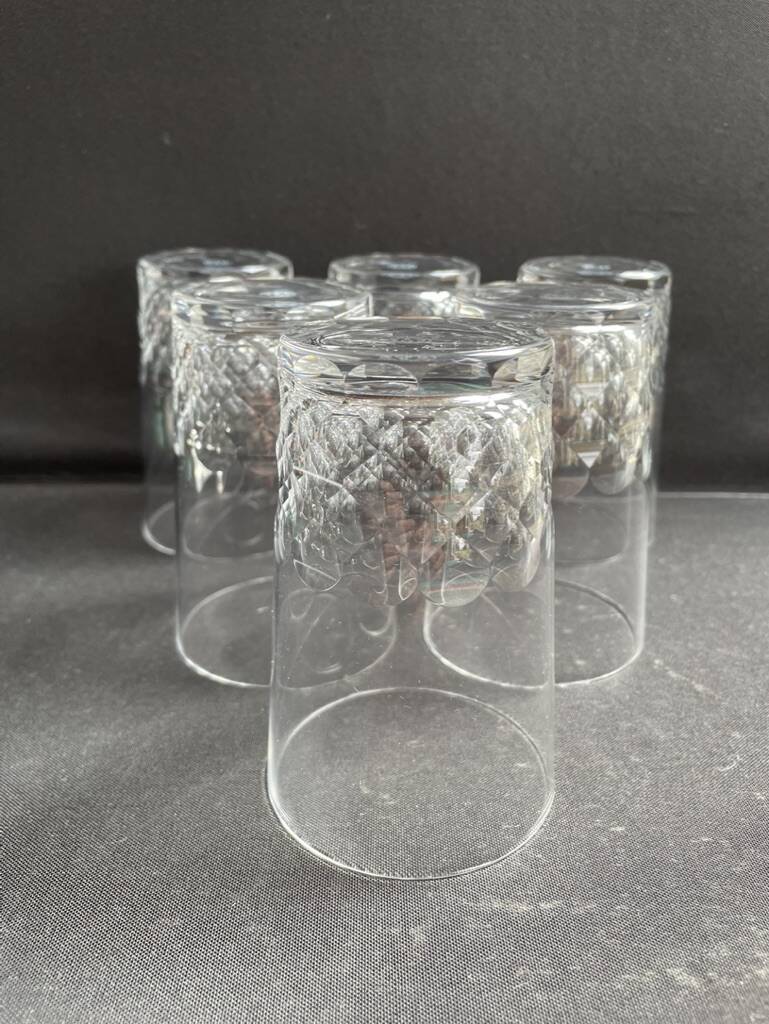 6 Baccarat tortoiseshell mugs