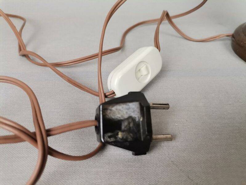 Portuguese tall wooden table lamp