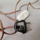Portuguese tall wooden table lamp