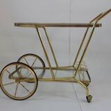 Elegant food trolley - brass - vintage.