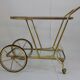 Elegant food trolley - brass - vintage.