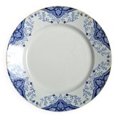 Round plate Creil and Montereau blue