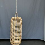 Small lantern-shaped rattan suspension H35 D15