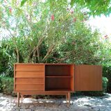 Row in vintage teak