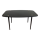 Black glass and metal coffee table from the 50s