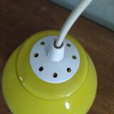 Suspension en verre jaune Vintage