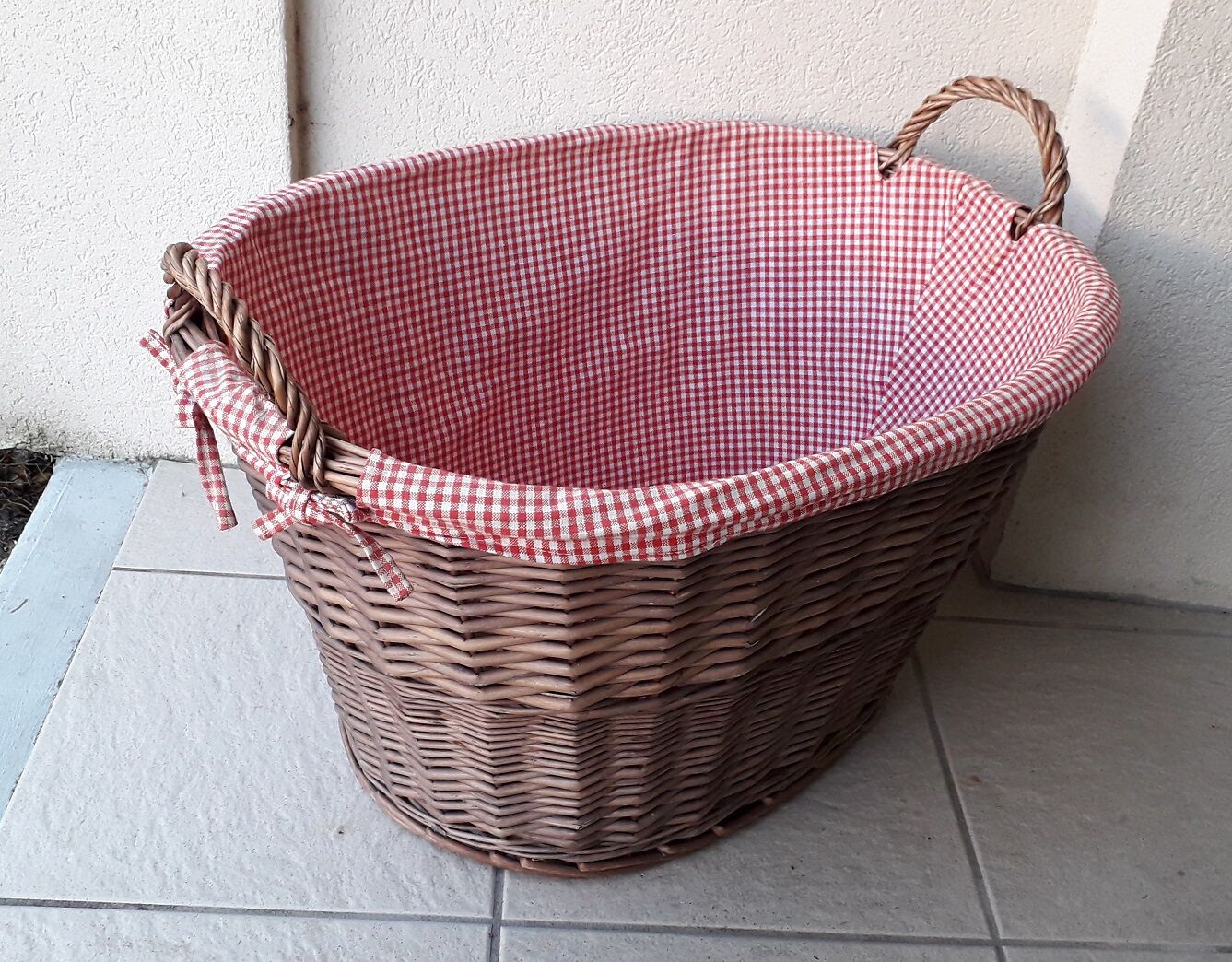 Panière à linge en osier