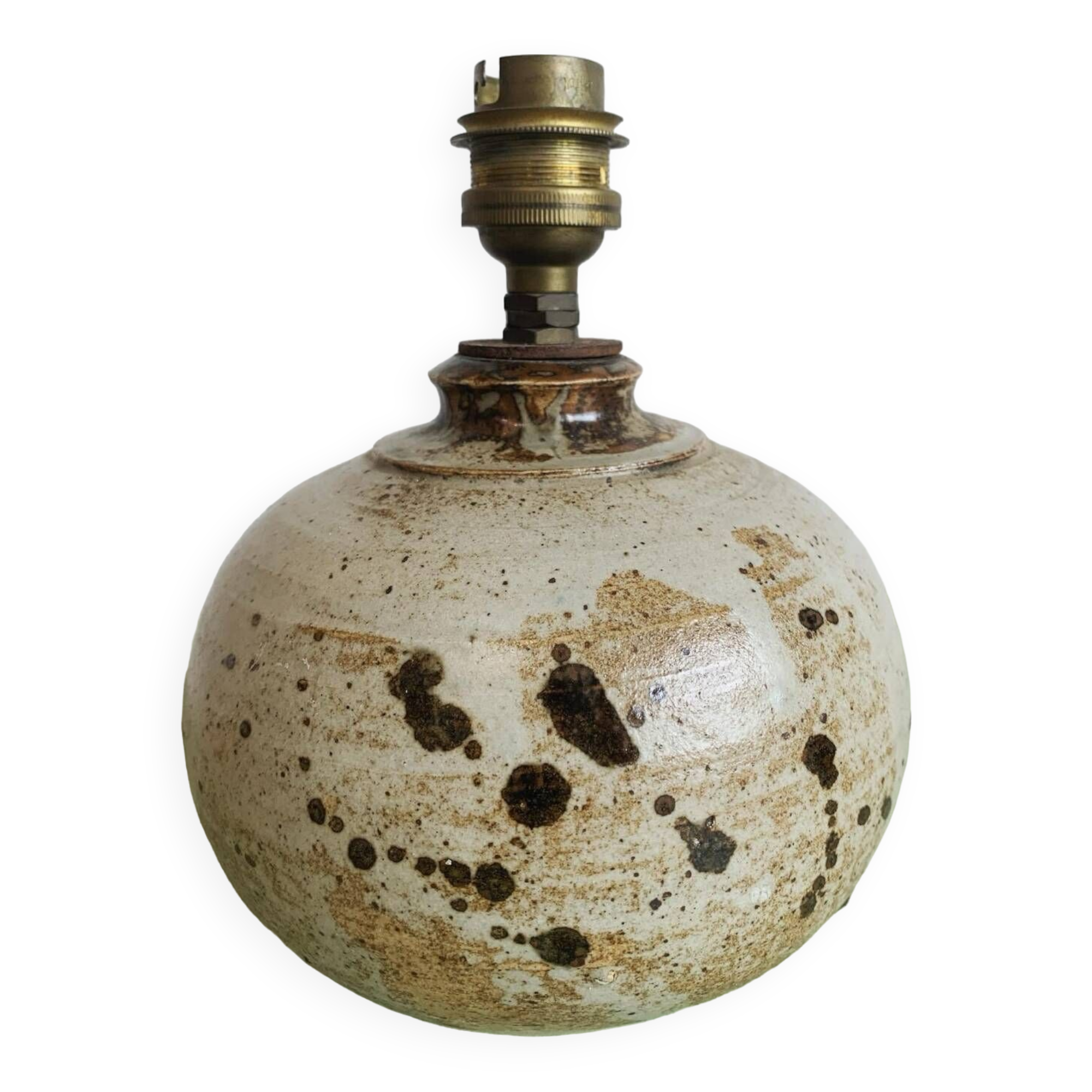 Vintage enamelled stoneware lamp base