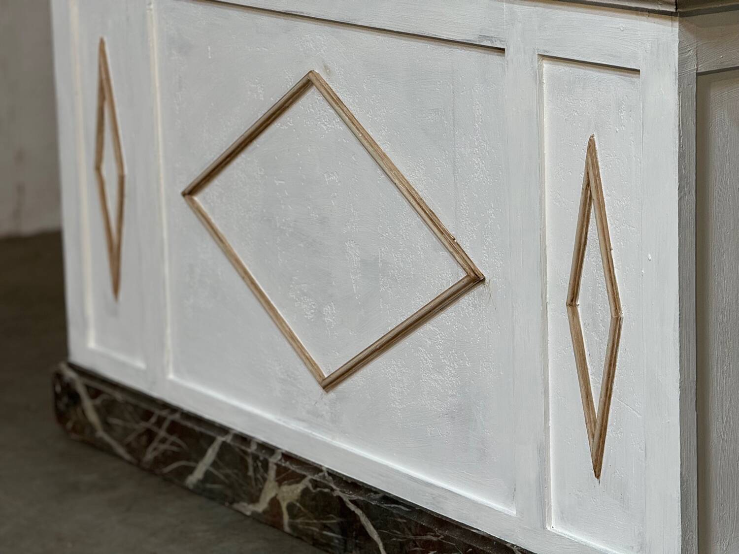 Comptoir en bois peint, vers 1900