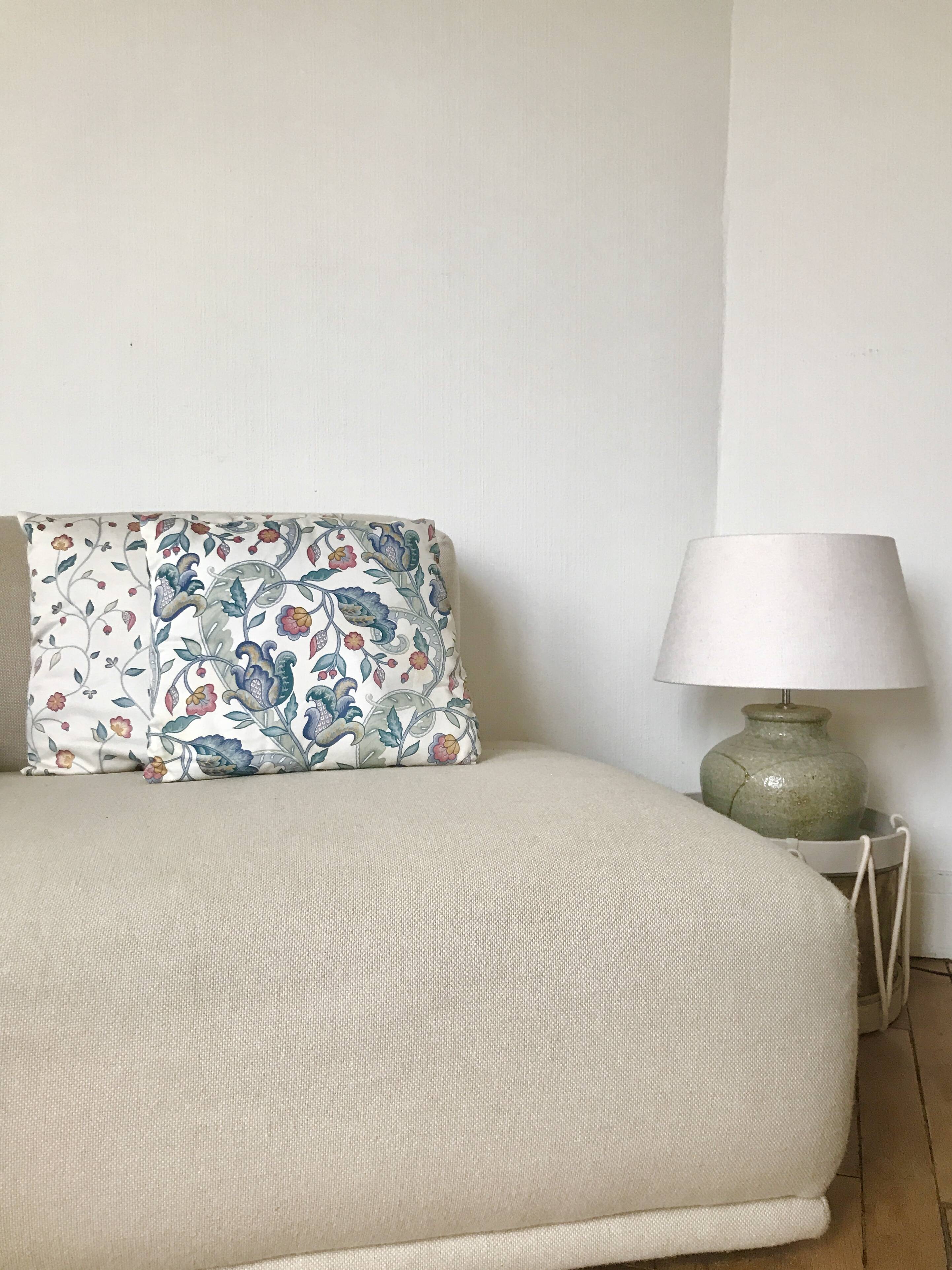 Duo de coussins vintage, tissus anglais