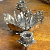 Flower candle holders, lotus ashtray with removable petals, 1960s.