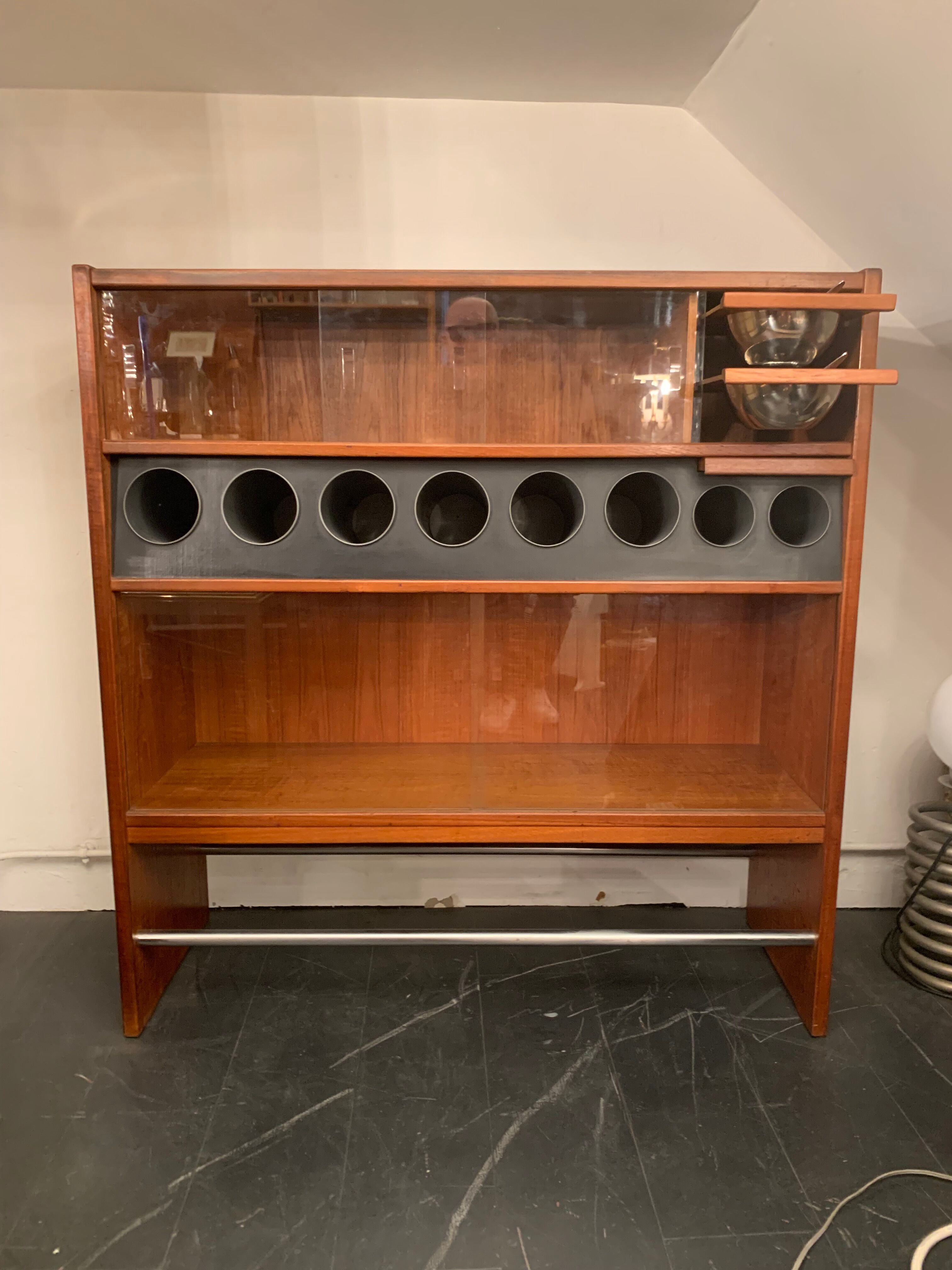 Scandinavian teak bar by Poul Heltborg Editor Heltborg Møbler 1960