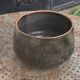 Glazed ceramic pot cover, brown, vintage 1970