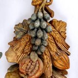 Paire d'appliques bois polychrome - époque : art nouveau - circa 1900