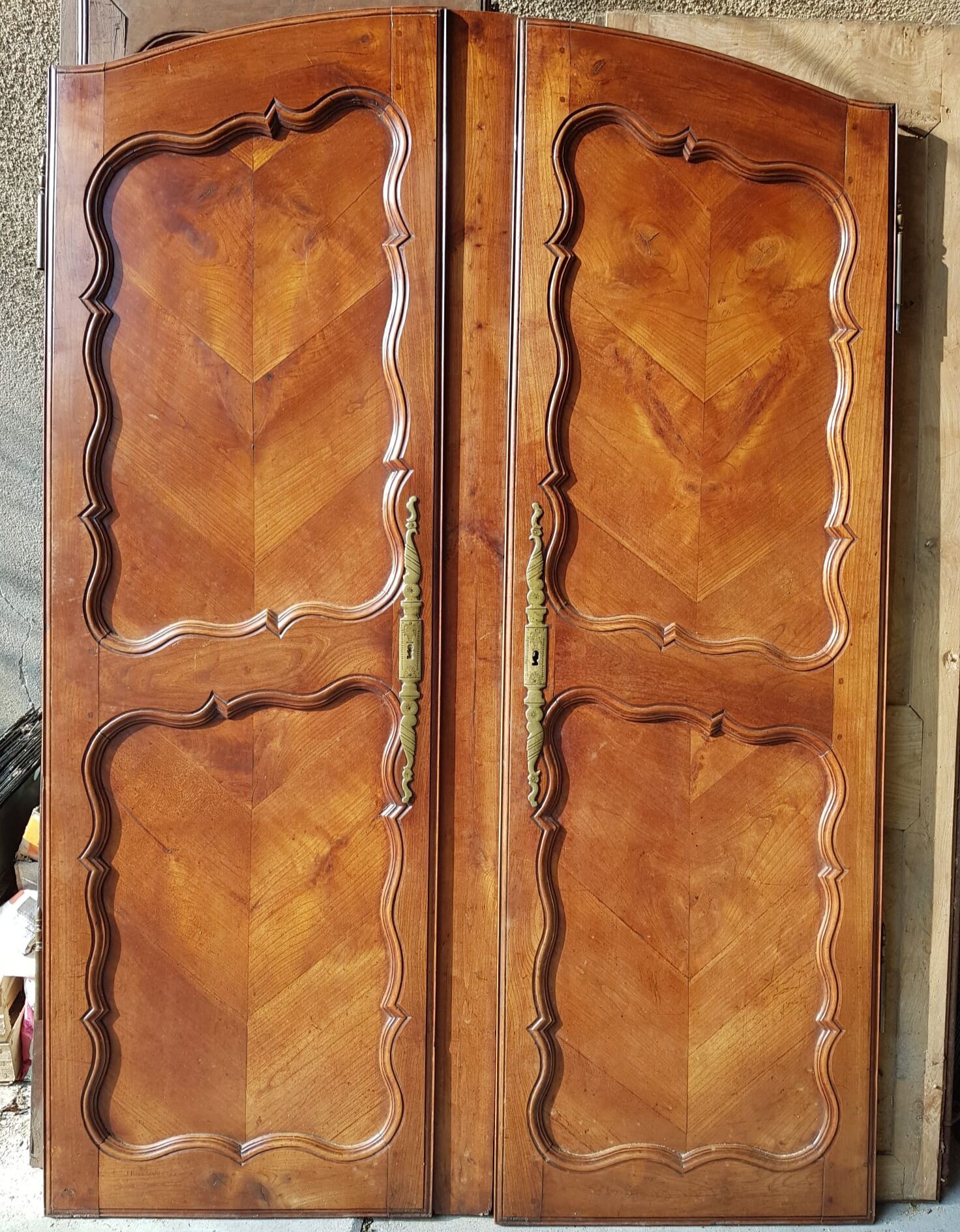 Double doors old wall closet