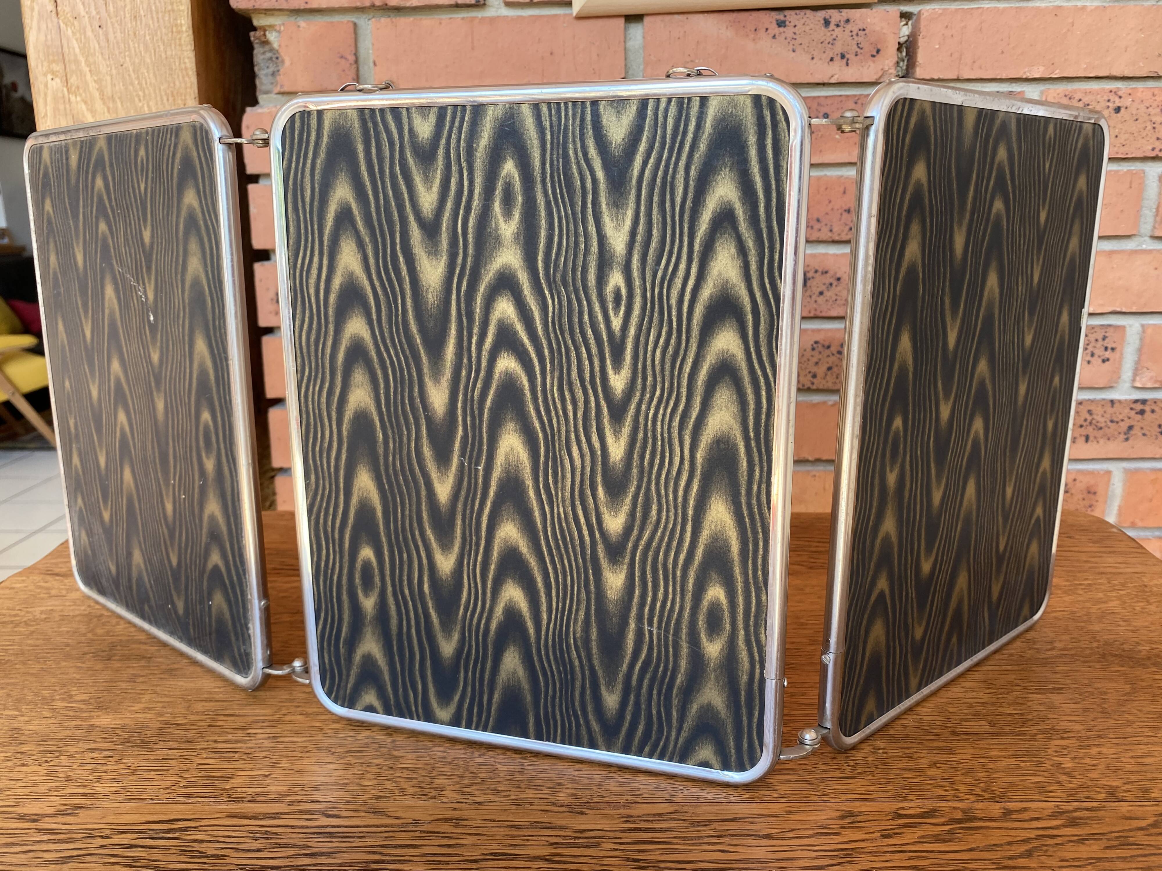 Mirror barber triptych 70x28cm