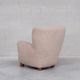 Danish mid-century wingback upholstered boucle armchair