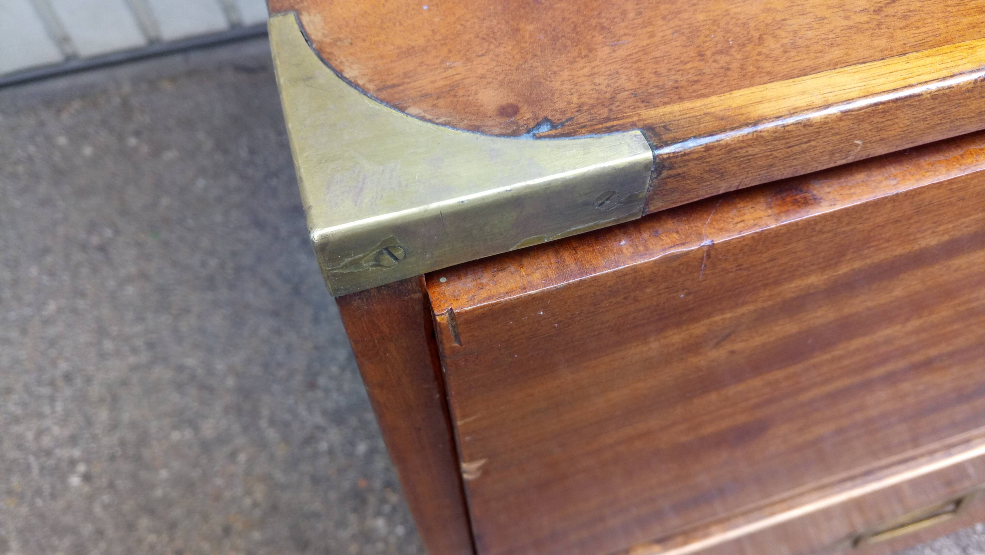 19th century Louis Philippe navy chest in camphrier laughed