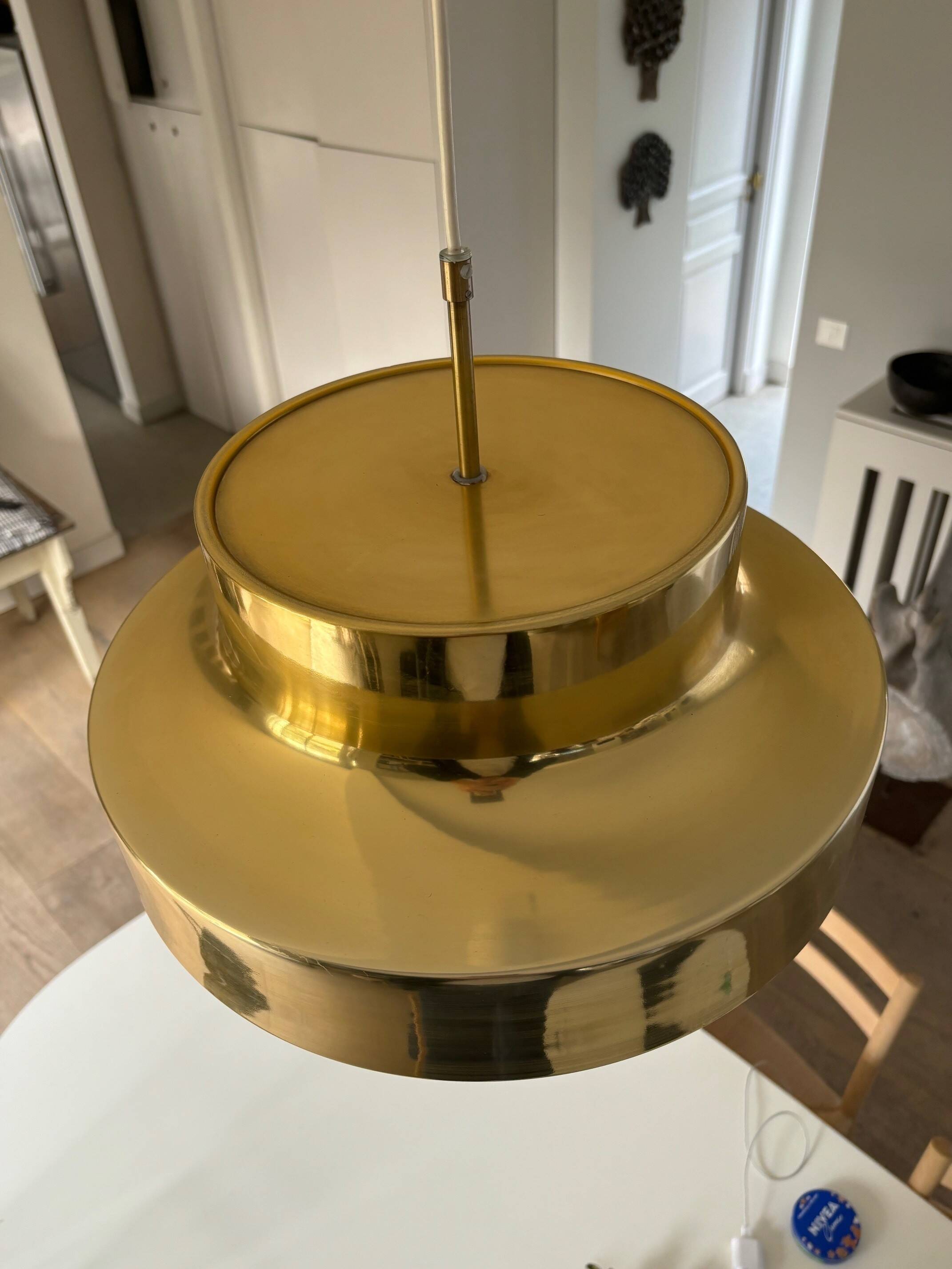 Falkenbergs gold metal suspension - Sweden 70s/80s