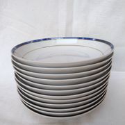 Service 12 hollow plates porcelain Vintage 80s/90s