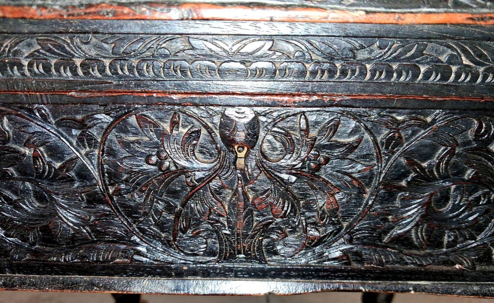 Ethnic carved wooden worker's furniture