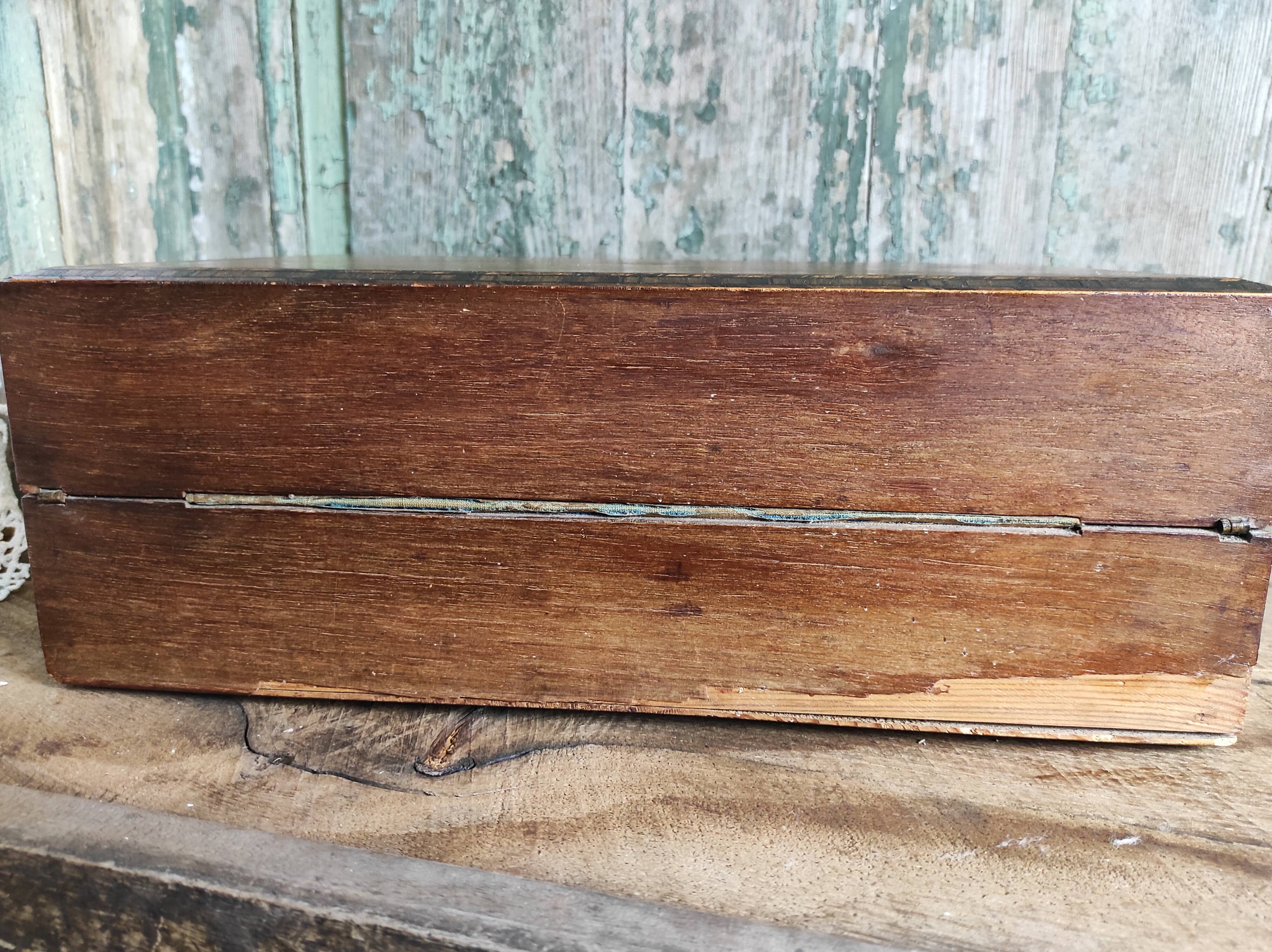 Antique English campaign writing box