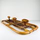 Bamboo and rattan coat rack in mid-century style attributed to Olaf Von Bohr, Italy, 1950s.
