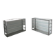 Pair of chrome and glass shelves from the 70s