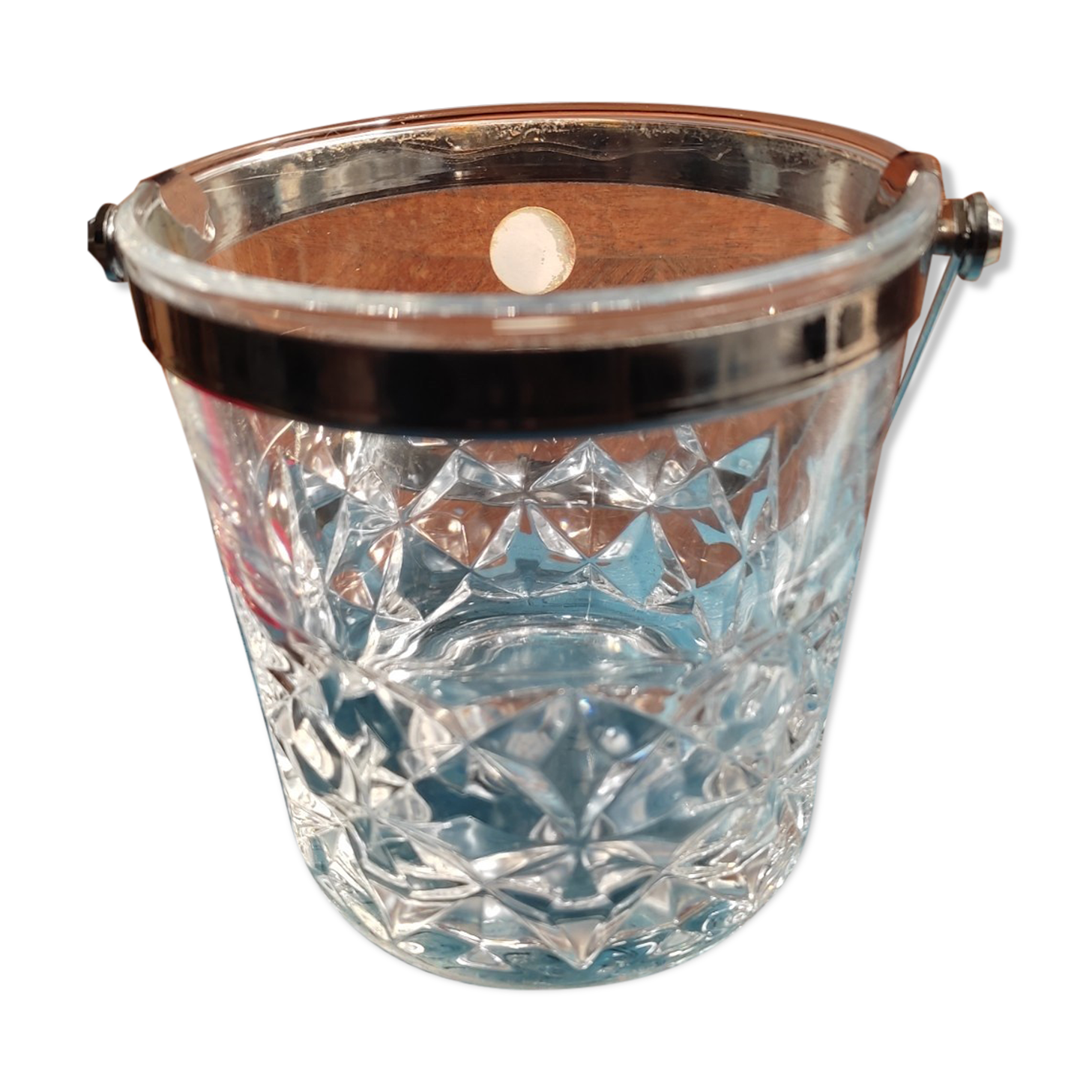 Ice bucket in d'Arques crystal and stainless steel