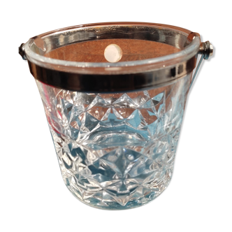 Ice bucket in d'Arques crystal and stainless steel